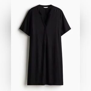 NWT H&M Black Viscose Tunic Dress L